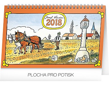 Stolní kalendář Josef Lada – Na poli 2018, 23,1 x 14,5 cm