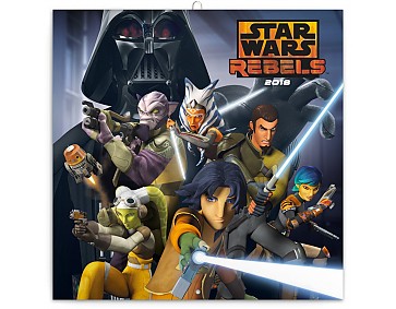 Poznámkový kalendář Star Wars Rebels – Povstalci 2018, 30 x 30 cm