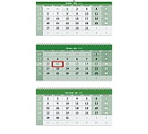 Nástěnný kalendář 2024 Tříměsíční kalendář GREEN na recyklovaném papíře