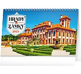 Stolní kalendář Hrady a zámky 2024, 23,1 × 14,5 cm