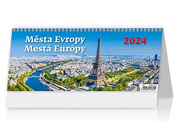 Stolní kalendář 2024 Plánovací kalendář Města Evropy