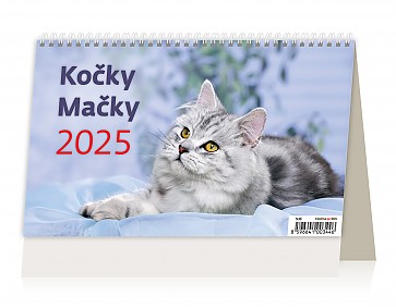 Stolní kalendář 2025 Kočky/Mačky