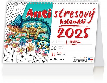 Stolní kalendář 2025 Antistresový pracovní kalendář