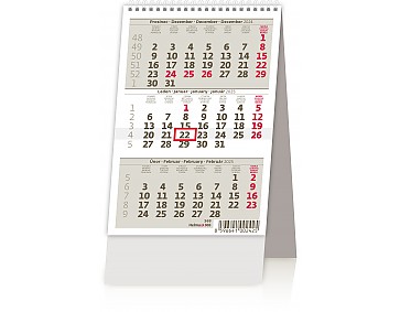 Stolní kalendář 2025 MINI tříměsíční kalendář