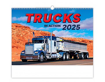 Nástěnný kalendář 2025 Kalendář Trucks in Action