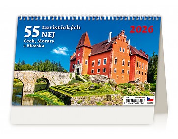 Kalendář 55 turistických nej Čech, Moravy a Slezska
