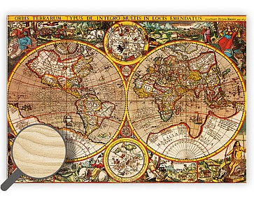 Dřevěný obraz Antique Maps