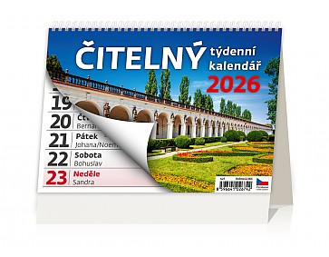 Čitelný týdenní kalendář