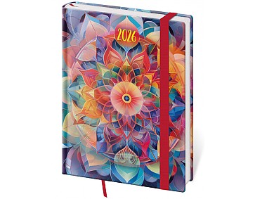 Týdenní diář B6 Vario Kaleidoscope s gumičkou
