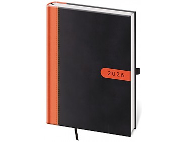 Denní diář A5 Bora černo/oranžový