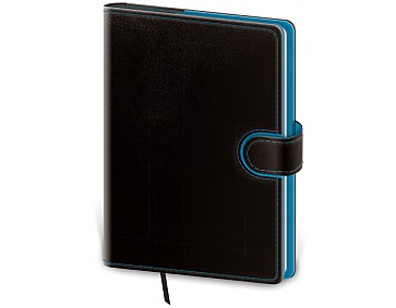 Denní diář A5 Flip černo/modrý