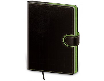 Denní diář A5 Flip černo/zelený