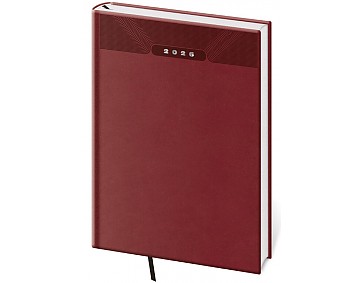 Denní diář A5 Print Classic angl. červený