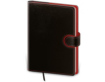 Týdenní diář A5 Flip černo/červený