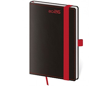 Kapesní diář Black Red s poutkem