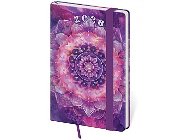 Kapesní diář Vario Mandala s gumičkou