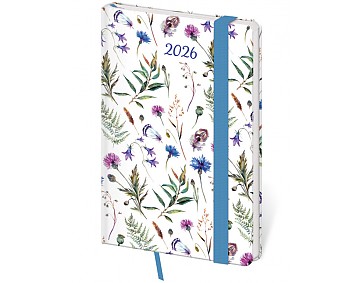 Kapesní diář Vario Wildflowers s gumičkou