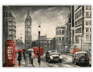 Dřevěný obraz London