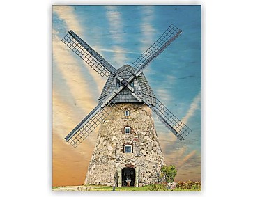 Dřevěný obraz  Windmill