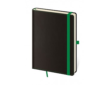 Linkovaný zápisník Black Green L