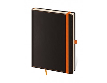 Linkovaný zápisník Black Orange L