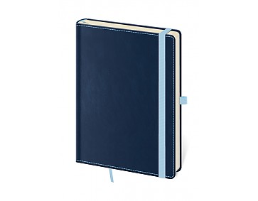 Linkovaný zápisník Double Blue L
