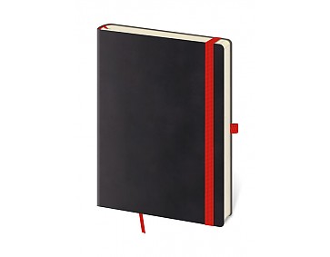 Tečkovaný zápisník Flexies L Black (čtverečkovaný)