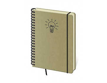 Tečkovaný zápisník Twin L hnědý Idea (čtverečkovaný)