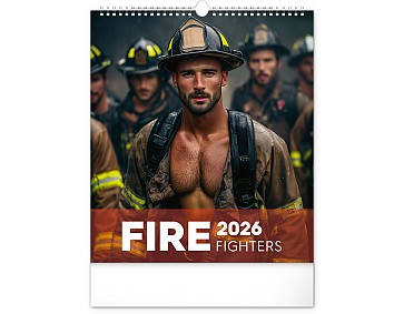Nástěnný kalendář Dreamy Firefighters 2026, 30 x 34 cm
