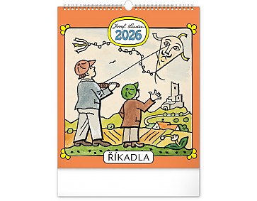Nástěnný kalendář Josef Lada – Říkadla 2026, 30 x 34 cm