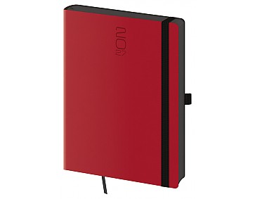 Týdenní diář 2027 Helma A5 Memory červený s gumičkou