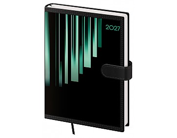 Týdenní diář 2027 Helma A5 Tone s magnetem zelený