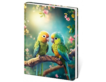 Památník A5 13 x 18 cm čistý Parrots