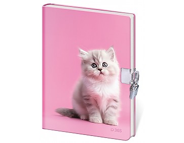 Památník 13 x 18 cm se zámkem - Lovely Kitten