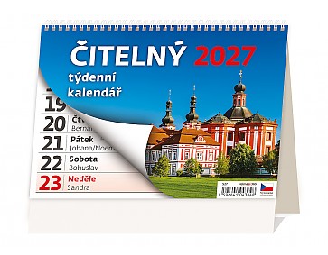 Čitelný týdenní kalendář