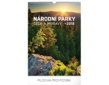 Nástěnný kalendář Národní parky Čech a Moravy 2018, 33 x 46 cm