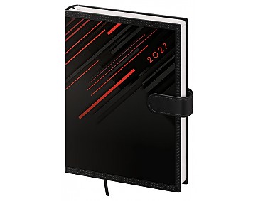 Týdenní diář A5 Tone s magnetem červený