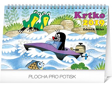 Stolní kalendář Krtko SK 2019, 23,1 x 14,5 cm