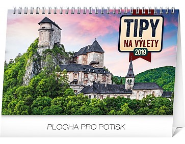 Stolní kalendář Tipy na výlety SK 2019, 23,1 x 14,5 cm