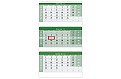 Nástěnný kalendář 2024 Tříměsíční kalendář GREEN na recyklovaném papíře