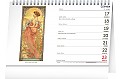 Stolní kalendář Alfons Mucha 2024, 23,1 × 14,5 cm