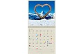 Nástěnný poznámkový kalendář 2025 Kalendář Hearts