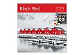 Nástěnný poznámkový kalendář 2025 Black Red