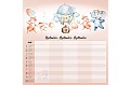Nástěnný poznámkový kalendář 2025 Kalendář Family Planner