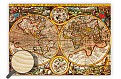 Dřevěný obraz Antique Maps