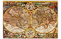 Dřevěný obraz Antique Maps