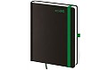 Týdenní diář A5 Black Green s poutkem