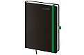 Týdenní diář B6 Black Green s poutkem