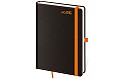 Týdenní diář B6 Black Orange s poutkem