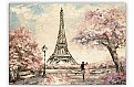 Dřevěný obraz Eiffel Tower